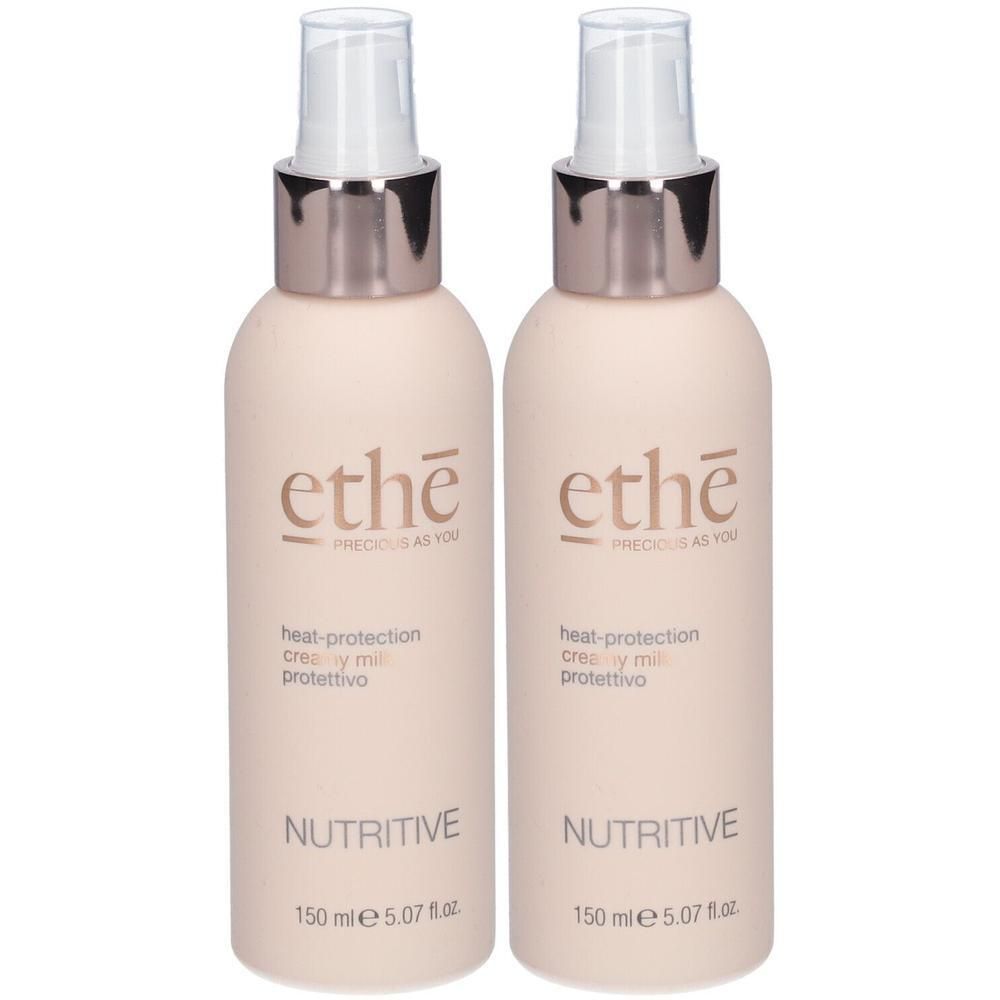 Twee flessen Ethe Nutritive Heat-protection creamy milk, 150 ml.