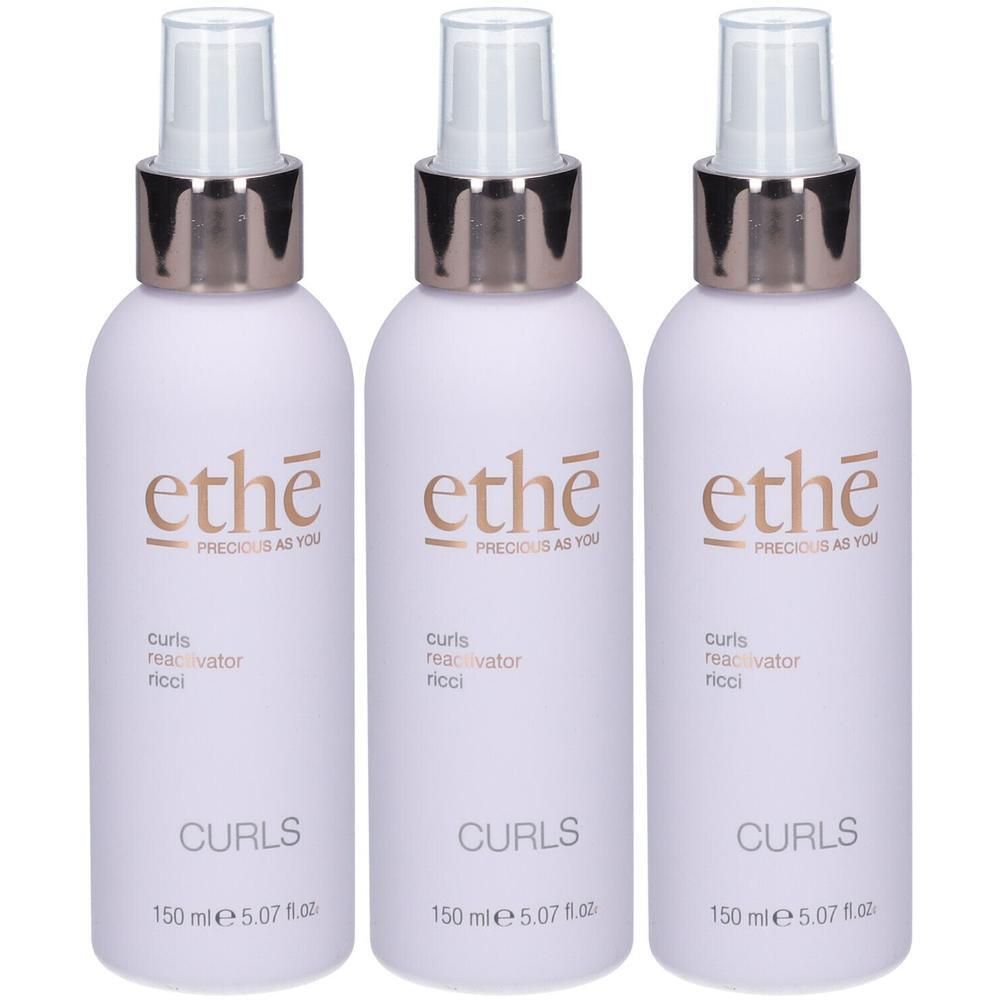 Drie flessen Ethè krulactivator, 150 ml.