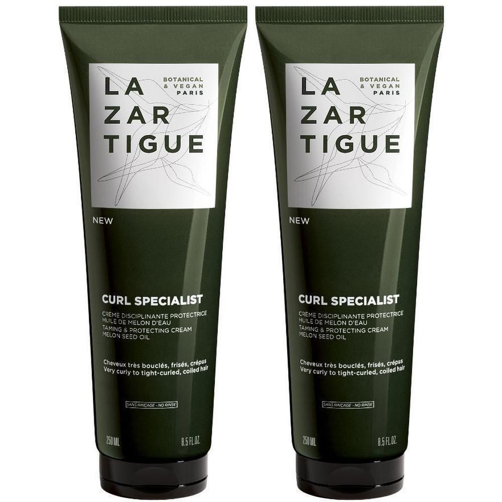 Deux flacons de crème Lazartigue Curl Specialist.