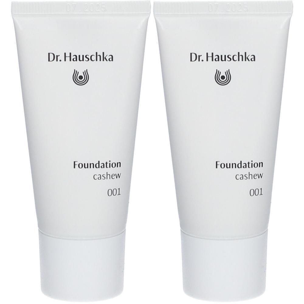 Twee Dr. Hauschka Foundation Cashew 001 tubes.