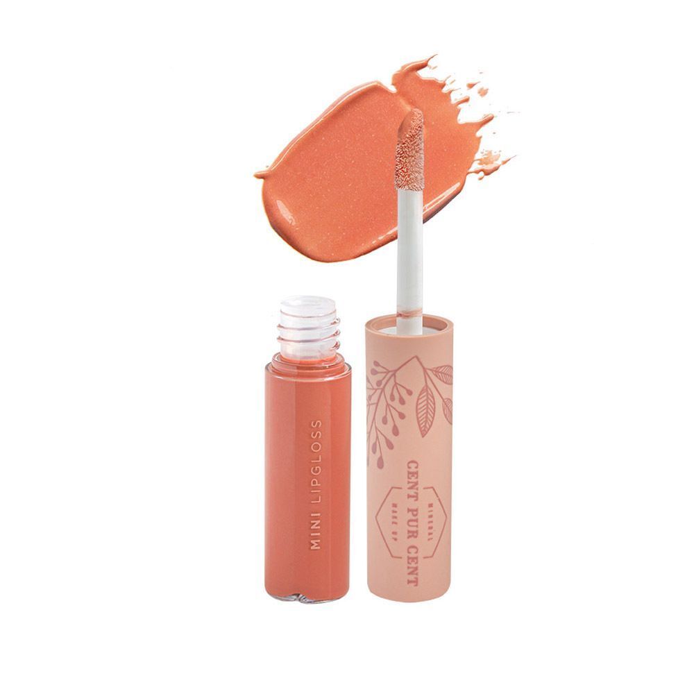 Un mini gloss à lèvres Cent Pur Cent avec applicateur et un échantillon.