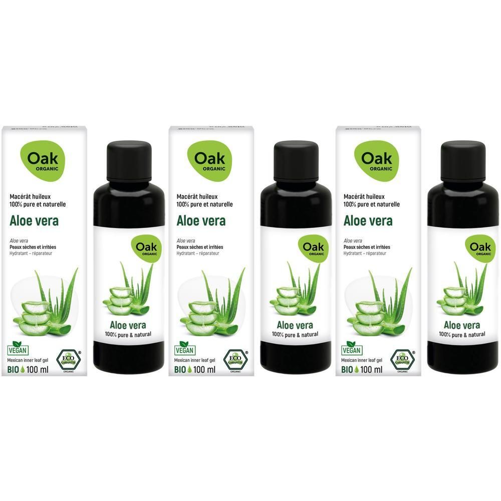 Bouteilles d'huile d'Aloe Vera, 100 ml.