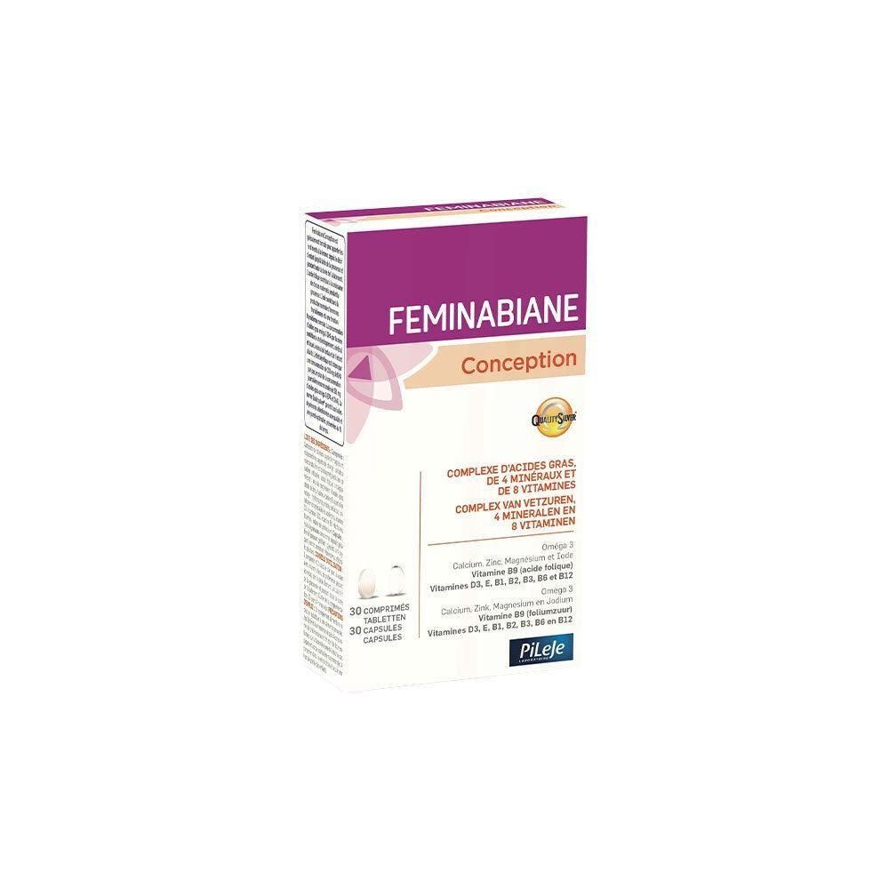 Pileje Feminabiane Conception verpakking, 30 capsules.