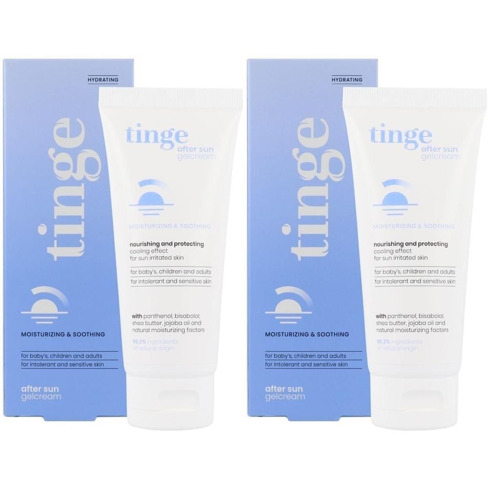 Tinge Aftersun Gel-Cream | Verbrande & Rode Huid | Verkoelend | Hydraterend & Herstellend