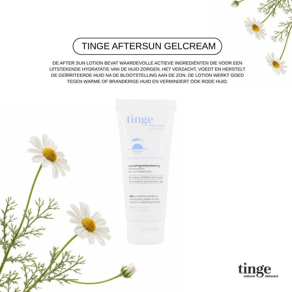 Tinge Aftersun Gel-Cream | Verbrande & Rode Huid | Verkoelend | Hydraterend & Herstellend
