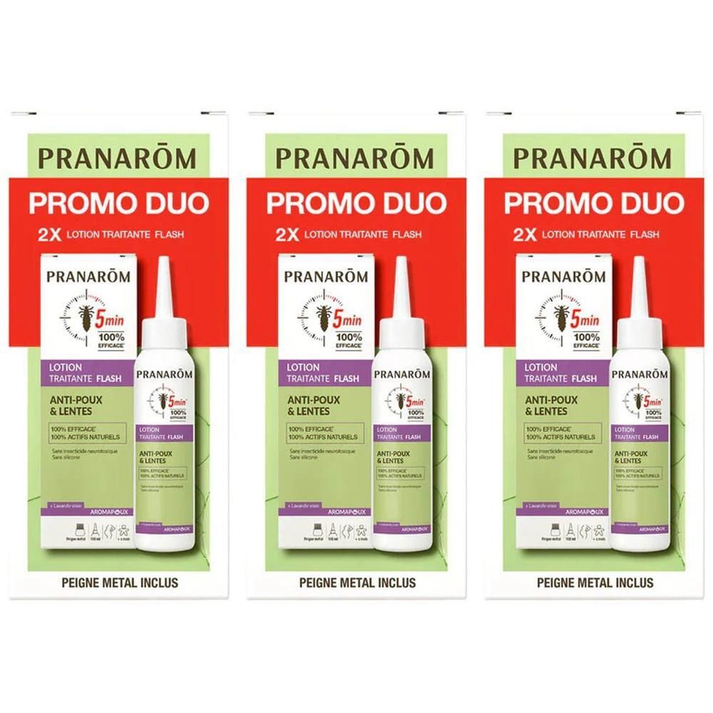Pranarôm Promo Duo: Twee flacons anti-luis lotion, snelle werking 5 min.
