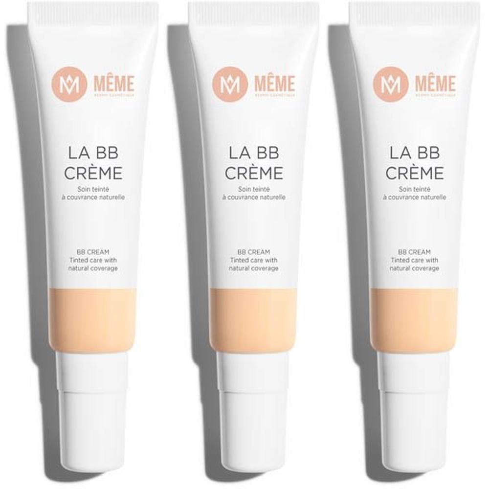 Trois tubes de Même BB Crème, teinte claire.