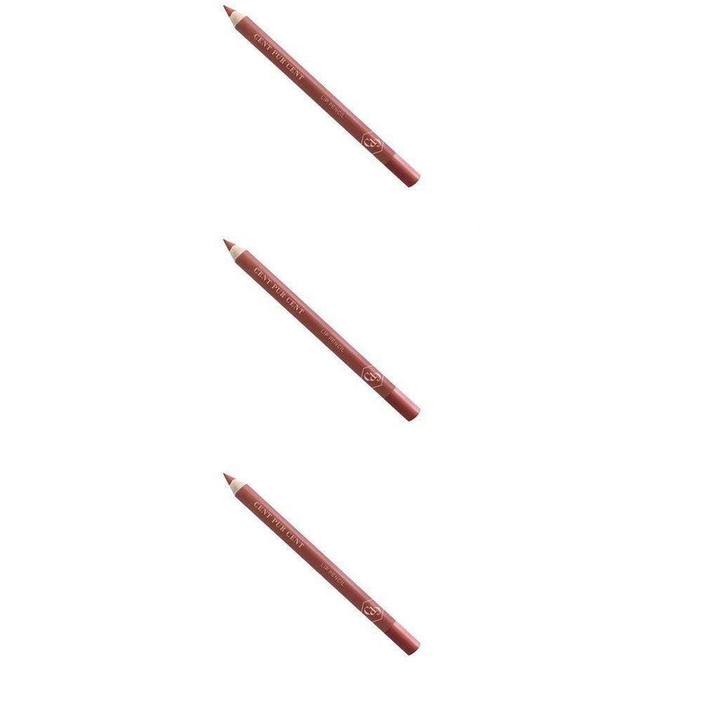 Drie lipliners in de kleur Nude Nectar, op witte achtergrond.