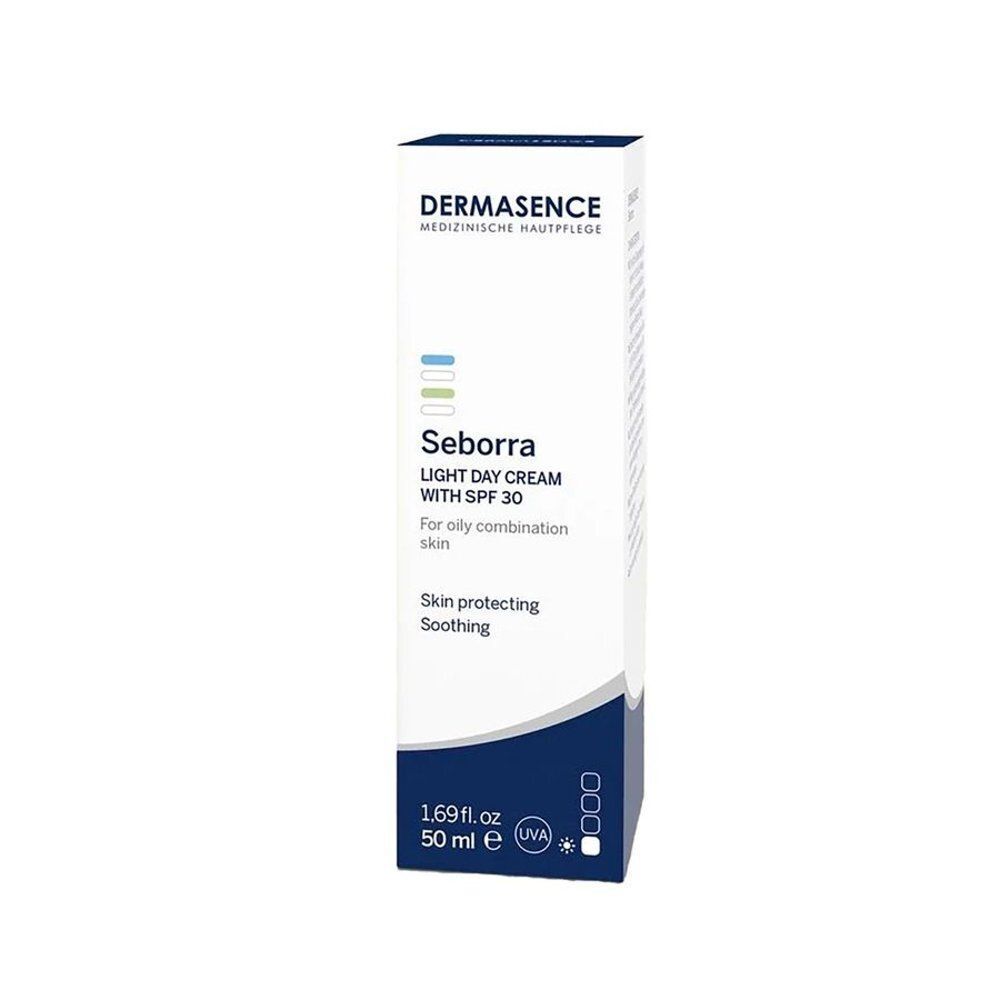 Dermasence Seborra Lichte Dagcrème SPF30 doos, 50 ml.