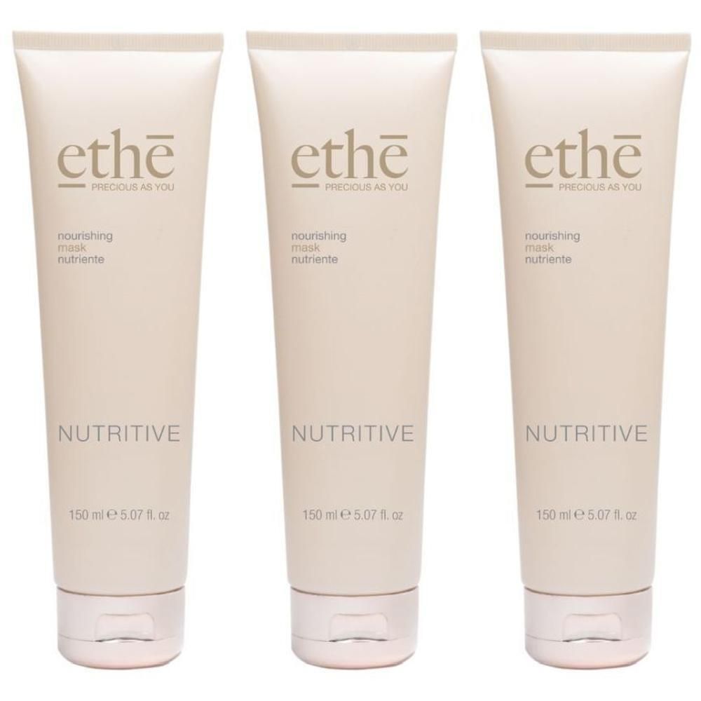 Drie tubes Ethè Nutritive voedend haarmasker, 150 ml.