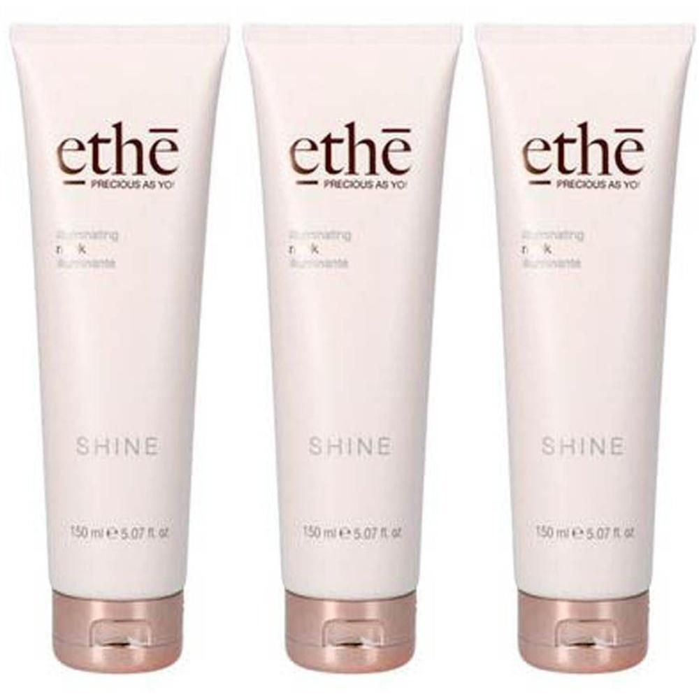 Trois tubes de masque capillaire Éclaircissant Ethè Shine, 150 ml.