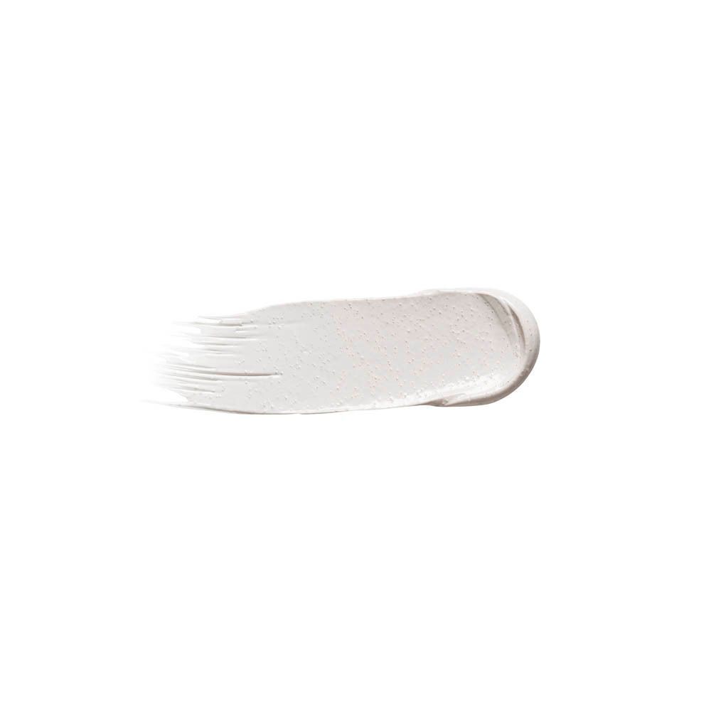 Een witte crèmeveeg met fijne penseelstreken.