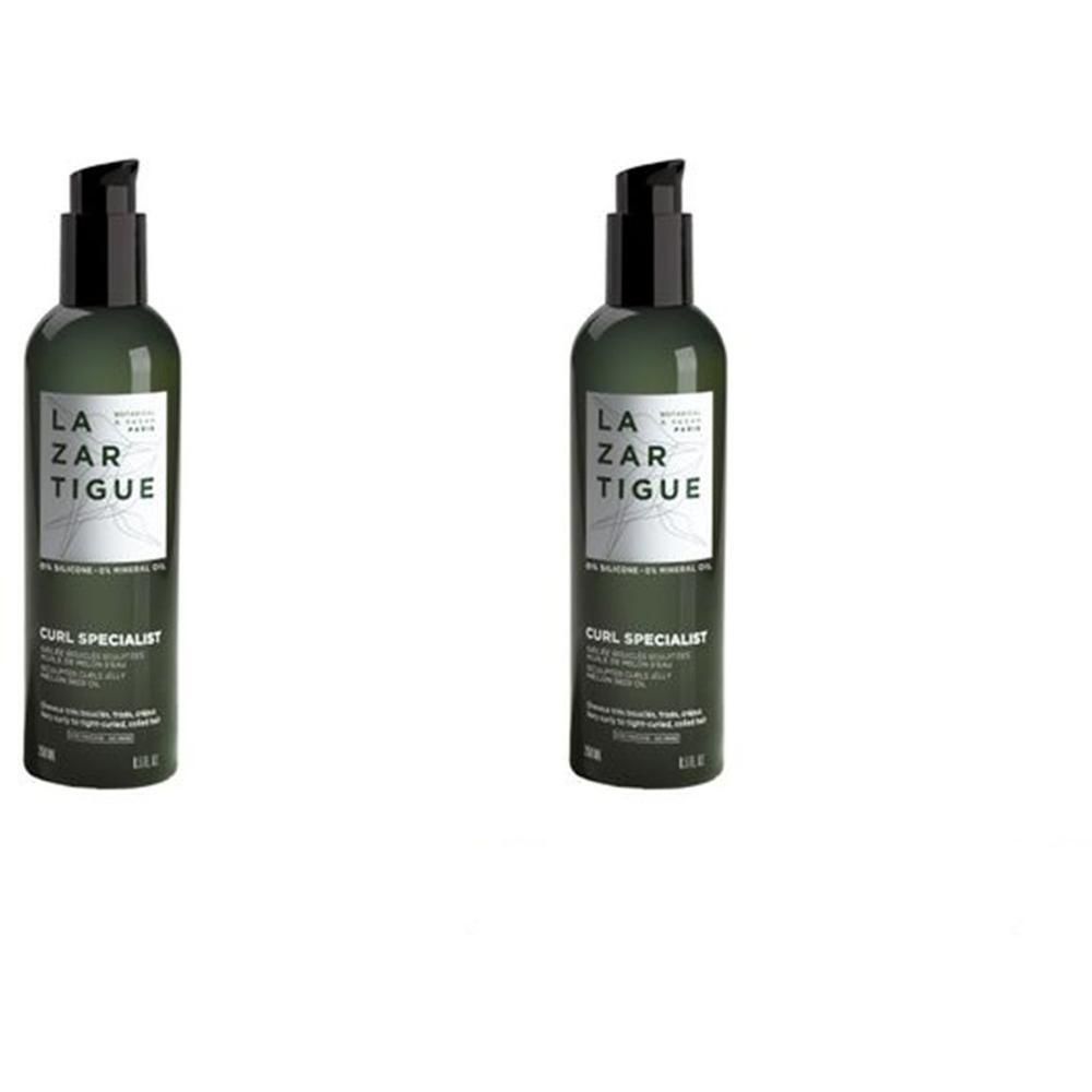 Deux flacons de Lazartigue Curl Specialist Gélée Boucles Sculptées avec distributeurs à pompe.