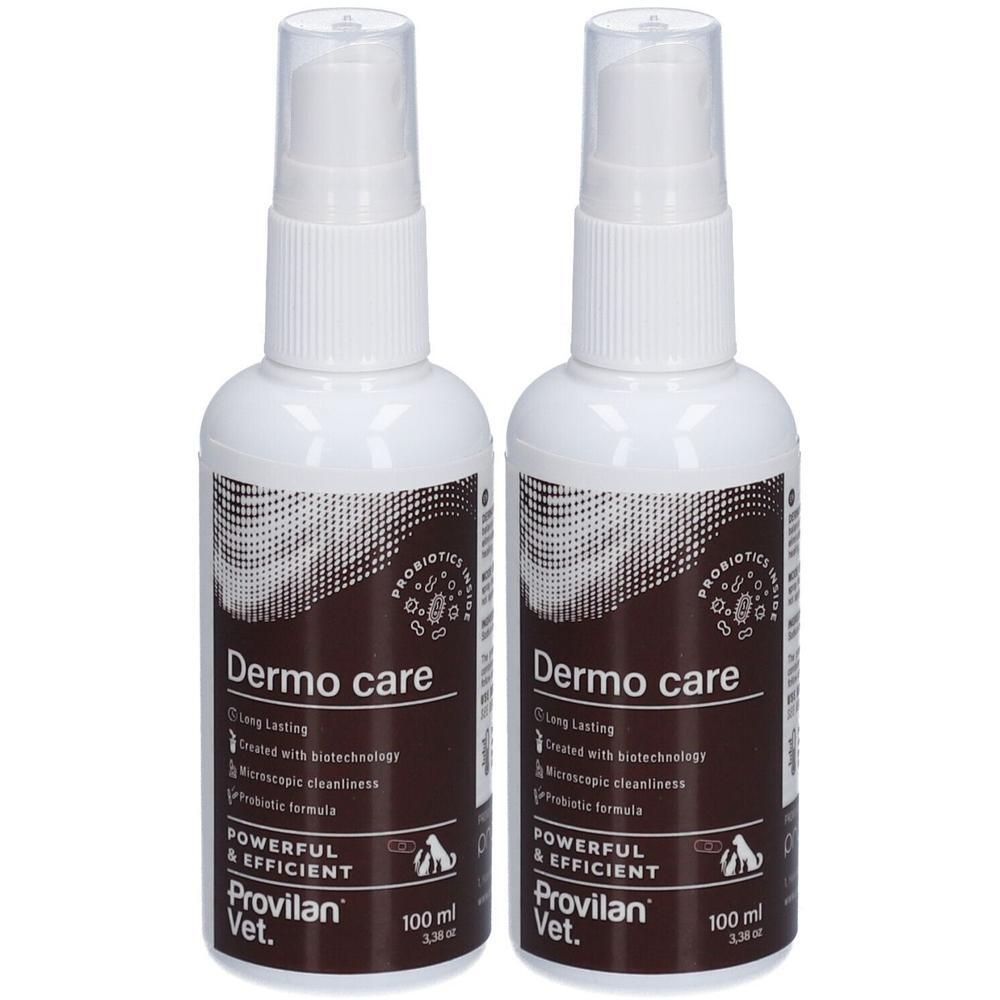 Twee flacons Provilan Vet Dermo Care spray, elk 100 ml.