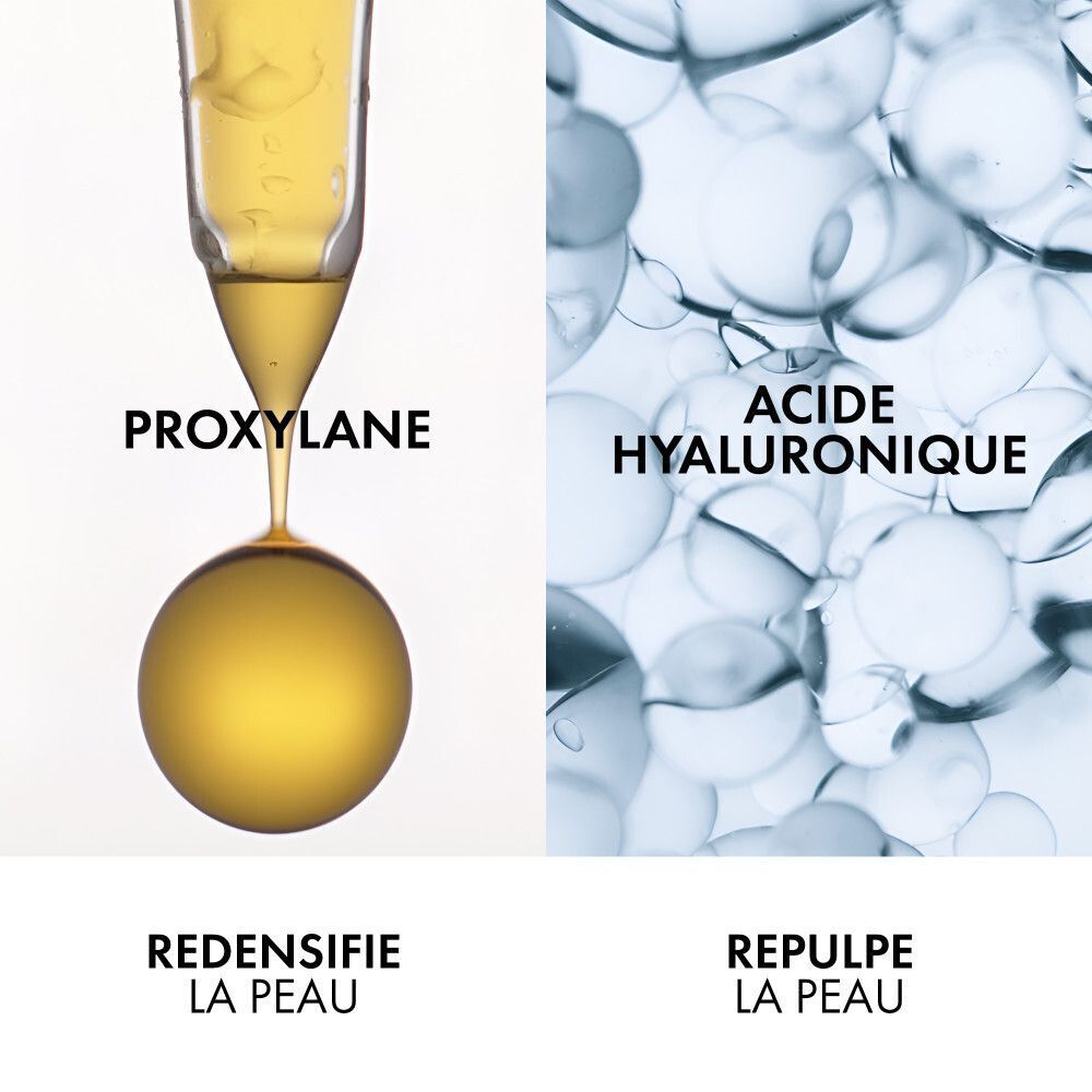 Ingrédients Vichy Neovadiol : Proxylane et Acide Hyaluronique.