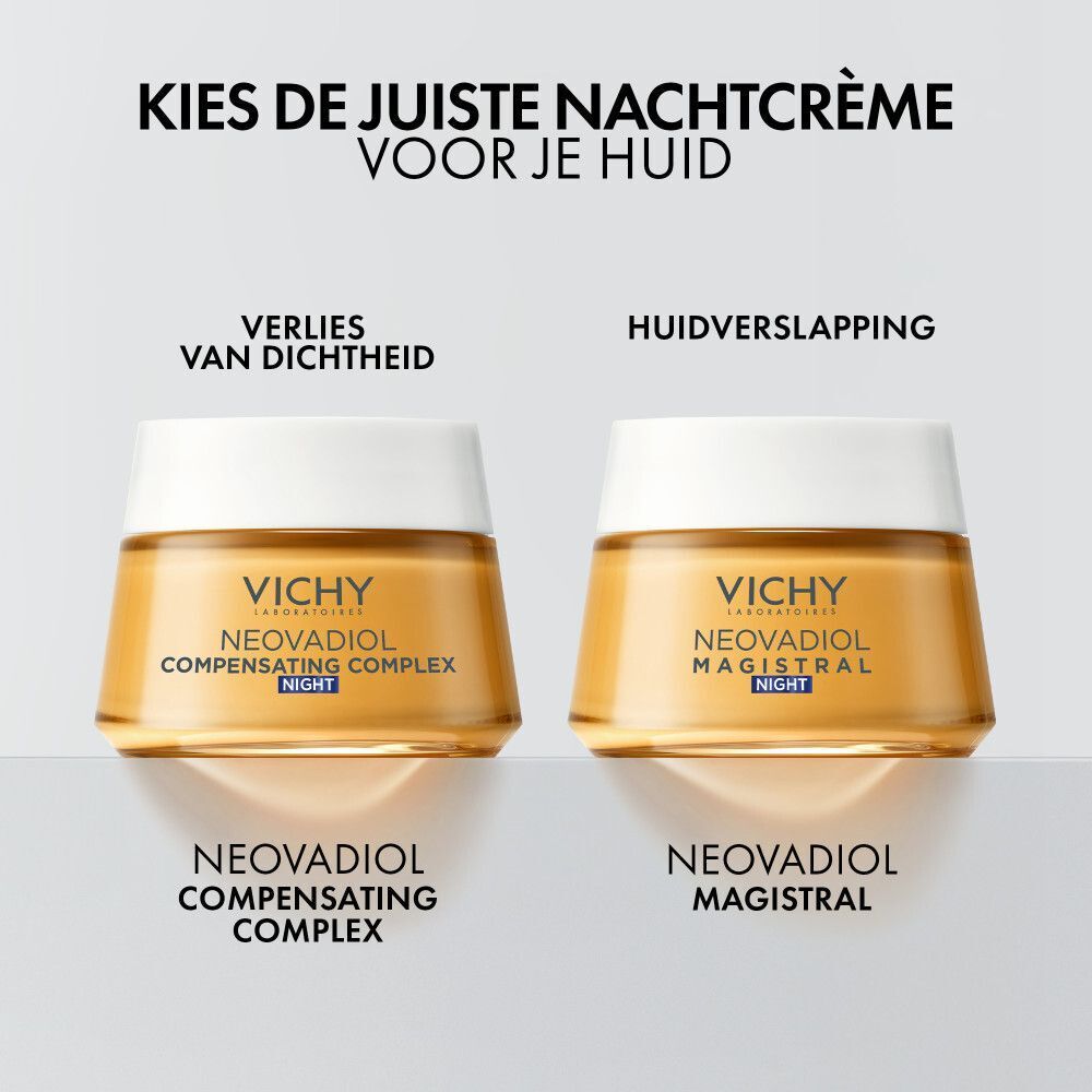 Vichy Neovadiol nachtcrème voor verschillende huidbehoeften.