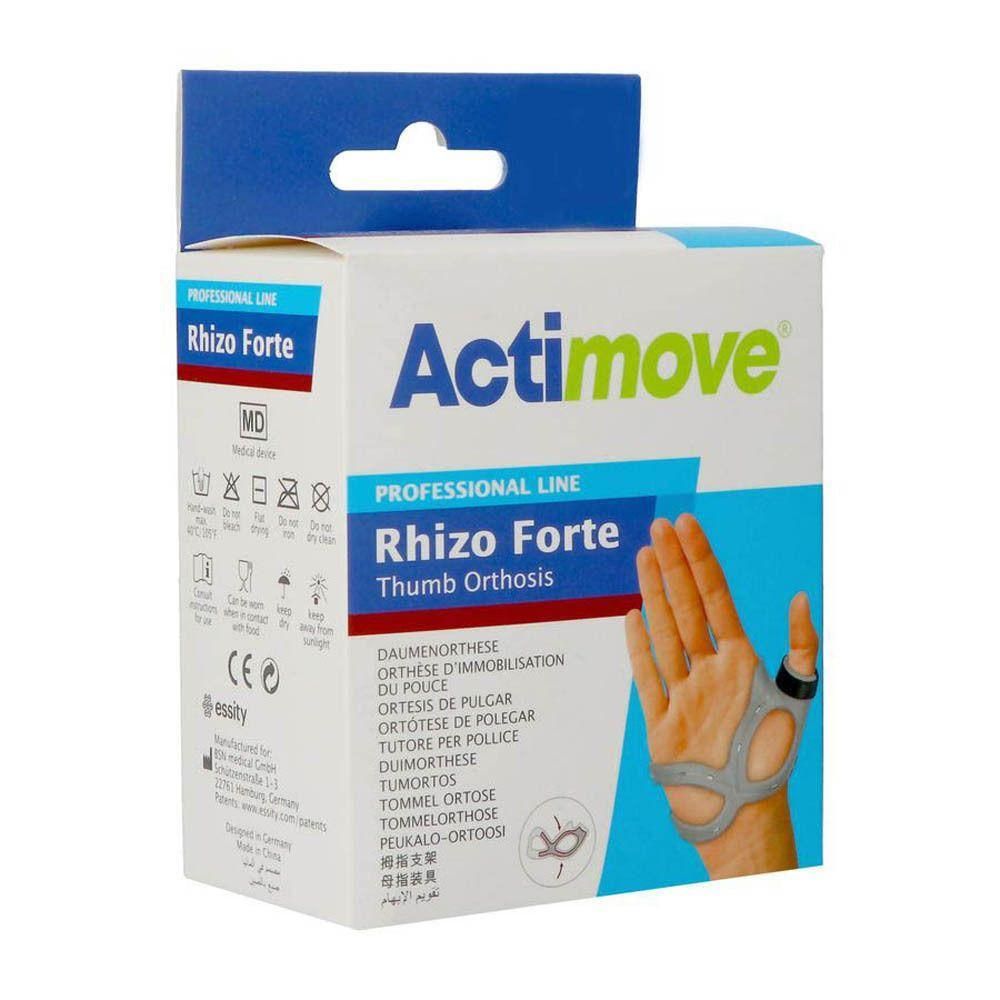 Actimove Rhizo Forte Duimbrace Rechts L Zwart. Professionele lijn.