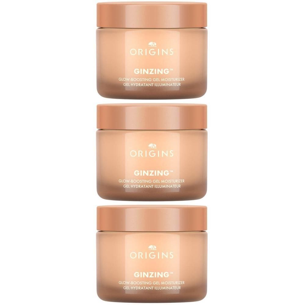 Drie potjes Origins Ginzing Glow-Bronze Glow.