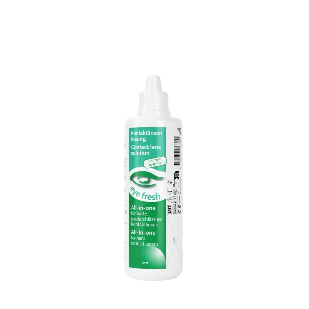 Flacon de solution pour lentilles de contact Eye Fresh, Tout-en-un pour lentilles rigides, avec Cosmocil.