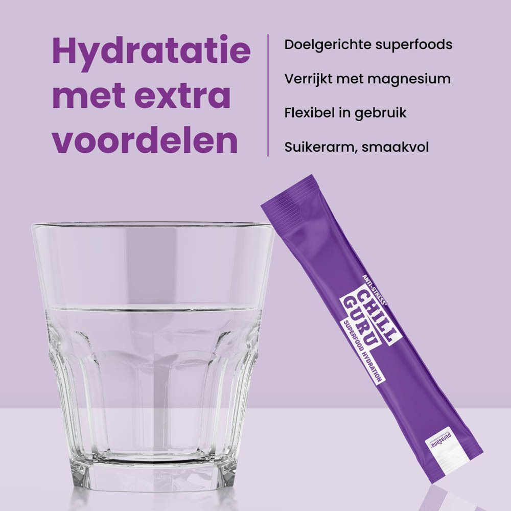 Purasana Chill Guru Superfood Hydration: Gerichte superfoods, verrijkt met magnesium.
