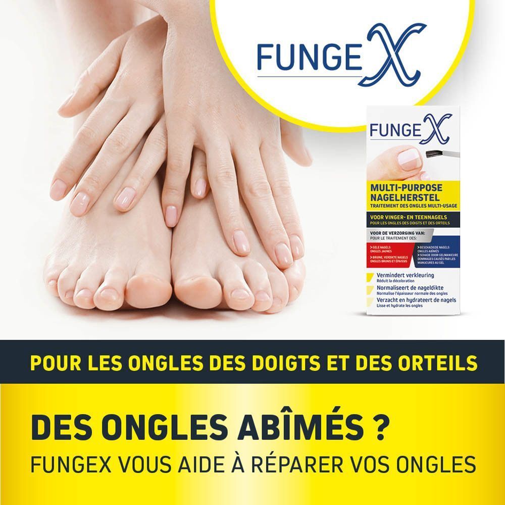 Mains et pieds avec une boîte de soin des ongles, promouvant le traitement des ongles des doigts et des orteils.