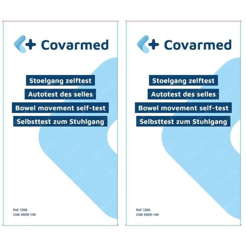 Covarmed Stoelgang zelftest. Ref. 1266, CNK 4909-149.