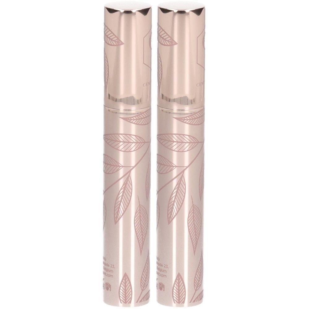 Deux stylos dorés avec capuchons argentés, marqués comme anti-cernes.