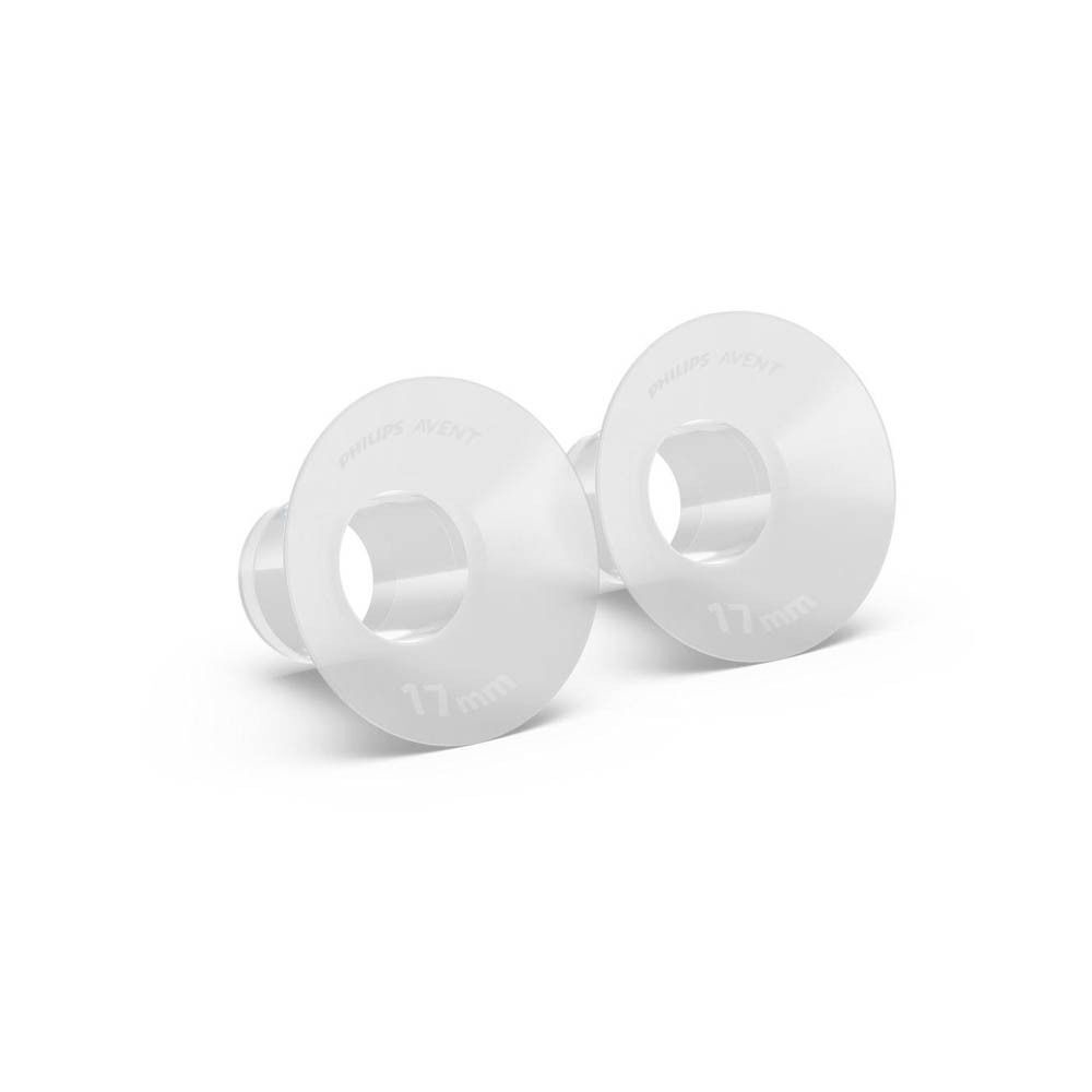 Deux inserts Philips Avent Small Shield, chacun marqué 17mm.