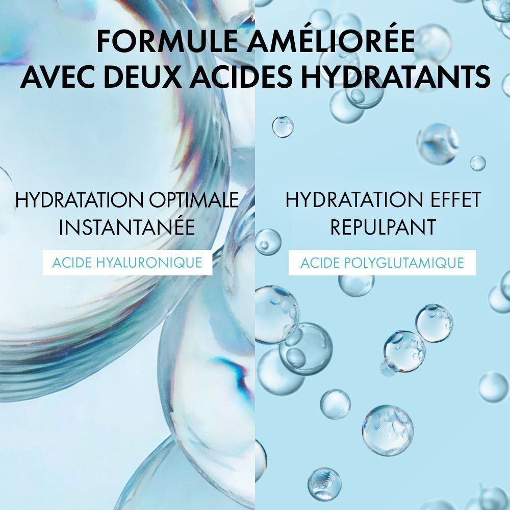 Graphique illustrant la formule hydratante du sérum Vichy Minéral 89.