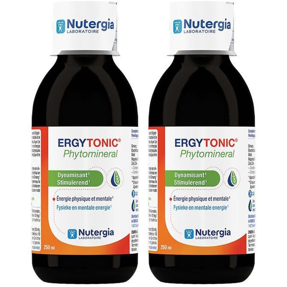 Twee Nutergia Ergytonic Phytomineral flessen, 250ml.