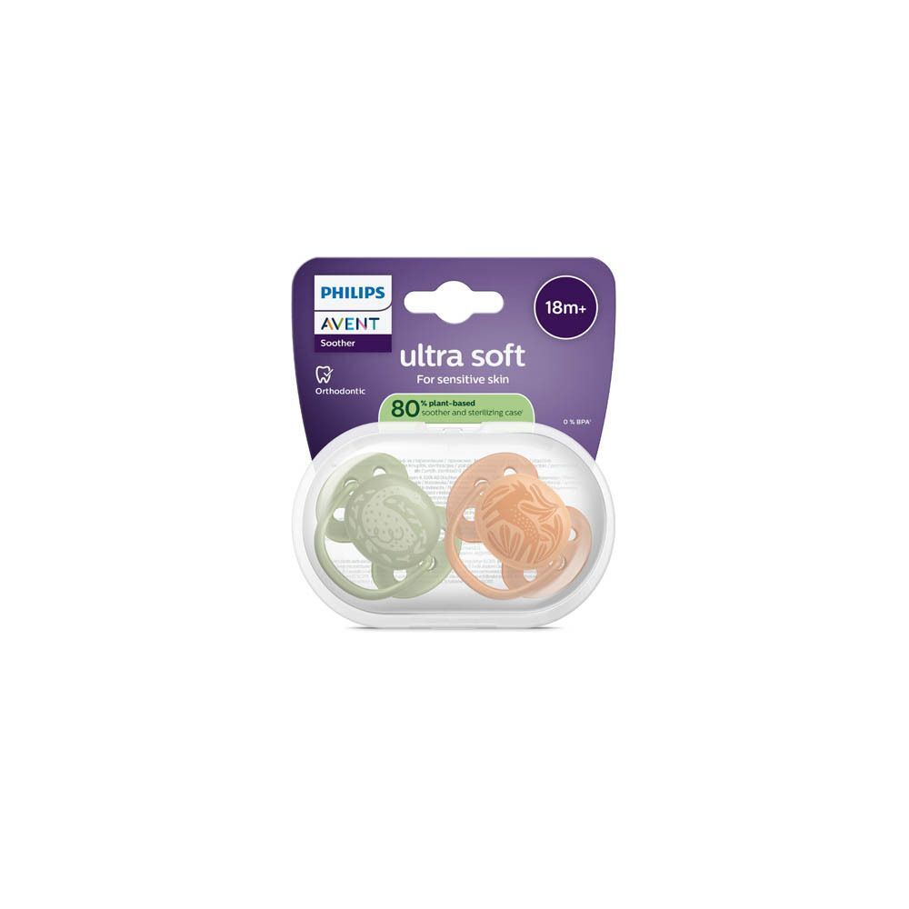 Pack de sucettes Philips Avent ultra soft, 18m+.
