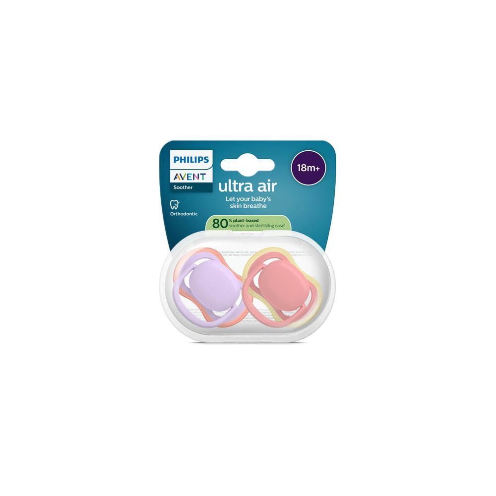 Emballage de sucettes Philips Avent Ultra Air pour plus de 18 mois.