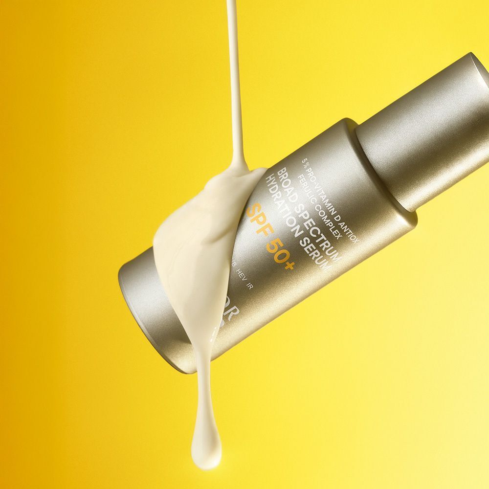 Babor hydraterend serum met hoge bescherming SPF 50+ met druipend serum.