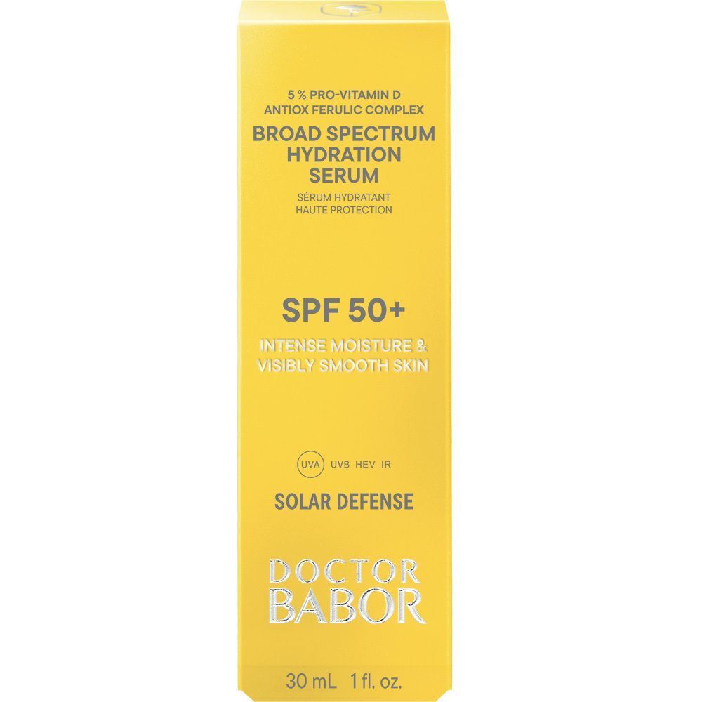 Verpakking van Babor hydraterend serum SPF 50+.