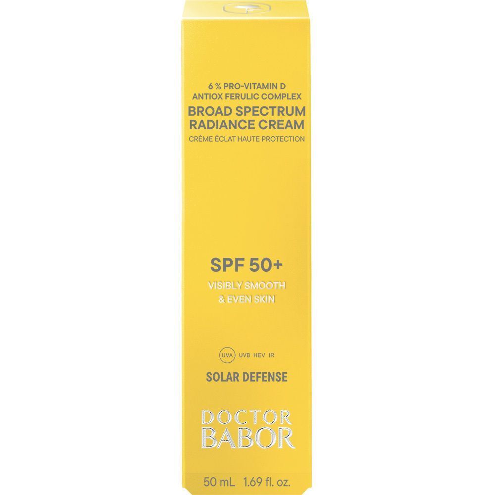 Emballage de la crème solaire Babor SPF 50+.