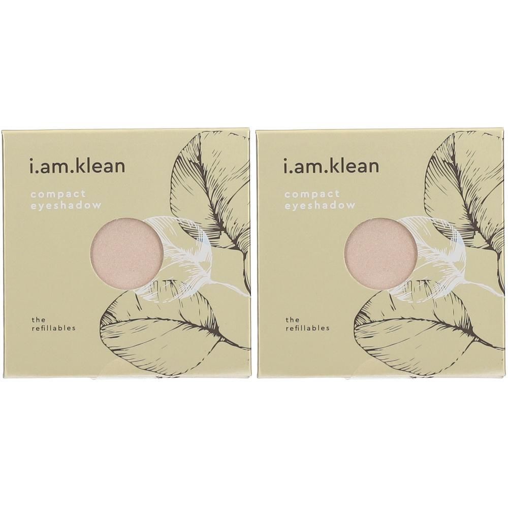 Twee i.am.klean Compact Mineral Eyeshadow Quartz, navulbaar.