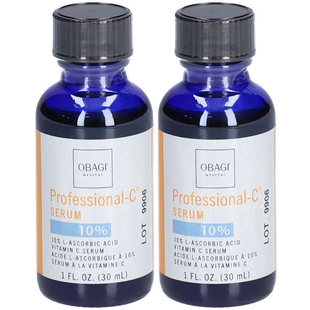 Deux flacons de sérum Professional-C d'Obagi à 10%, 30 ml.