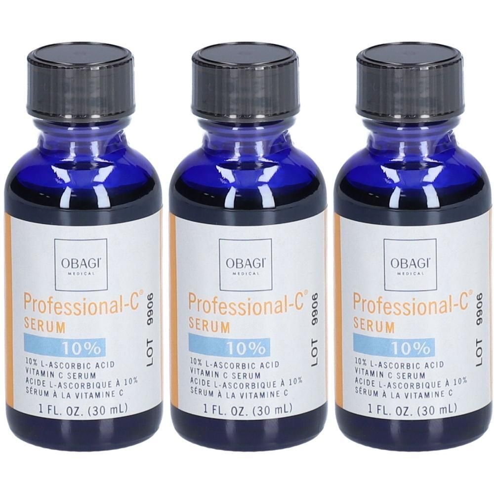Drie flacons Obagi Professional-C Serum 10% van 30 ml.