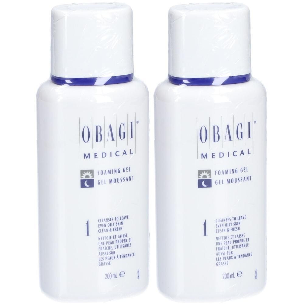 Deux flacons de OBAGI Medical Foaming Gel, 200ml.