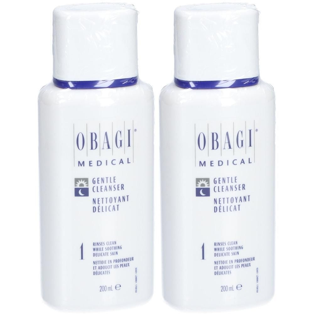 Twee flessen OBAGI Gentle Cleanser, 200 ml.