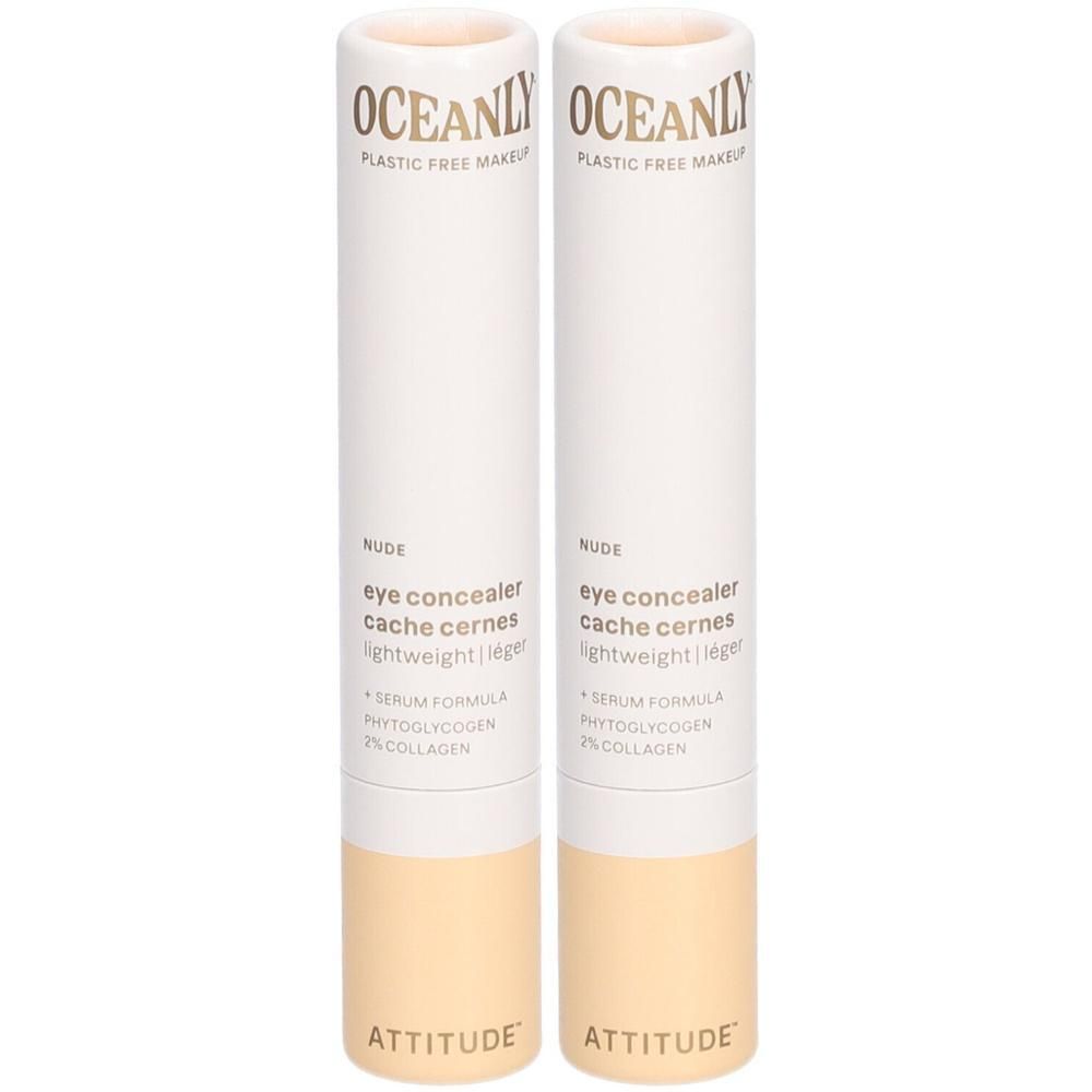 Deux anticernes ATTITUDE OCEANLY Nude. Maquillage sans plastique.