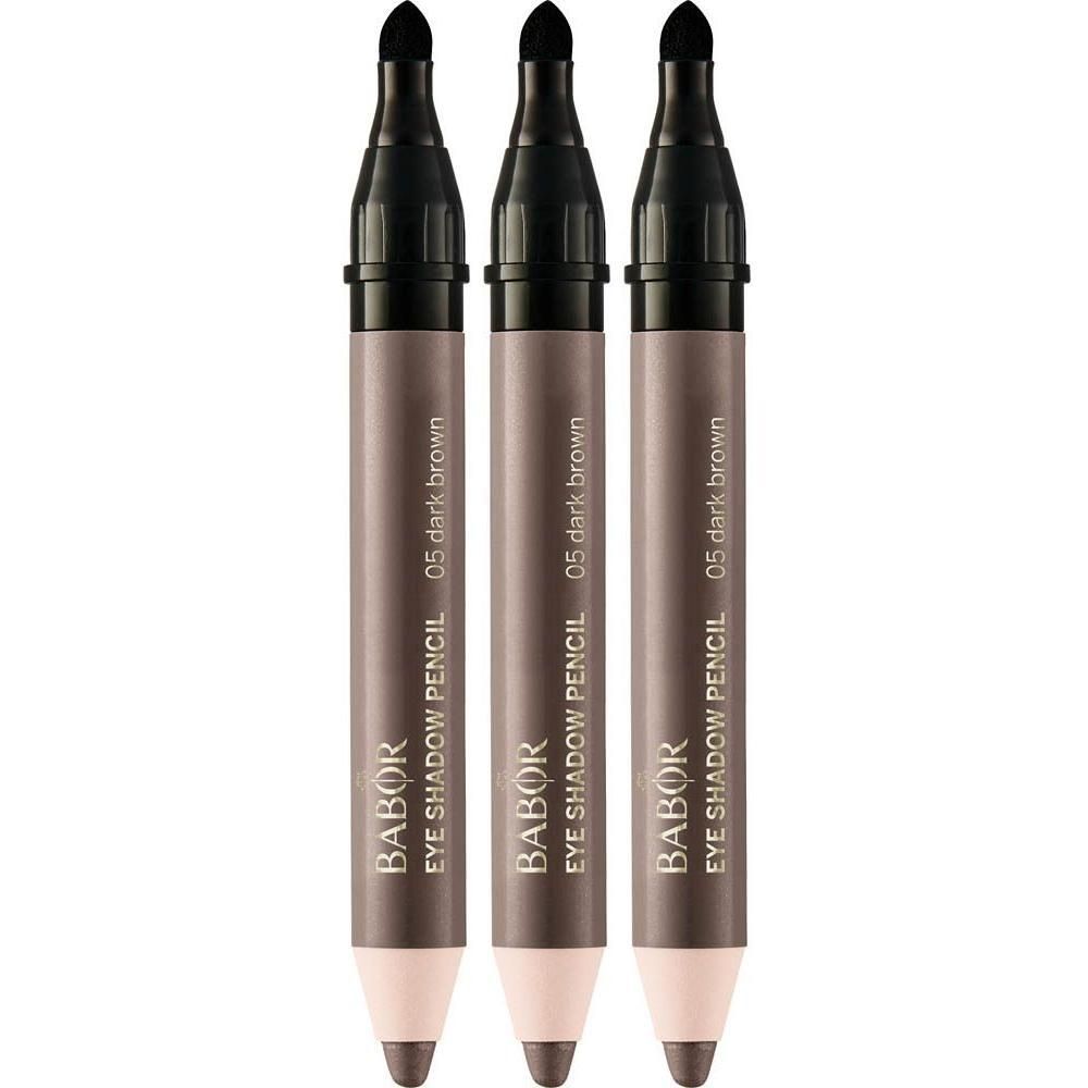 Trois crayons Babor Eye Shadow Pencil 05 Brun Foncé.