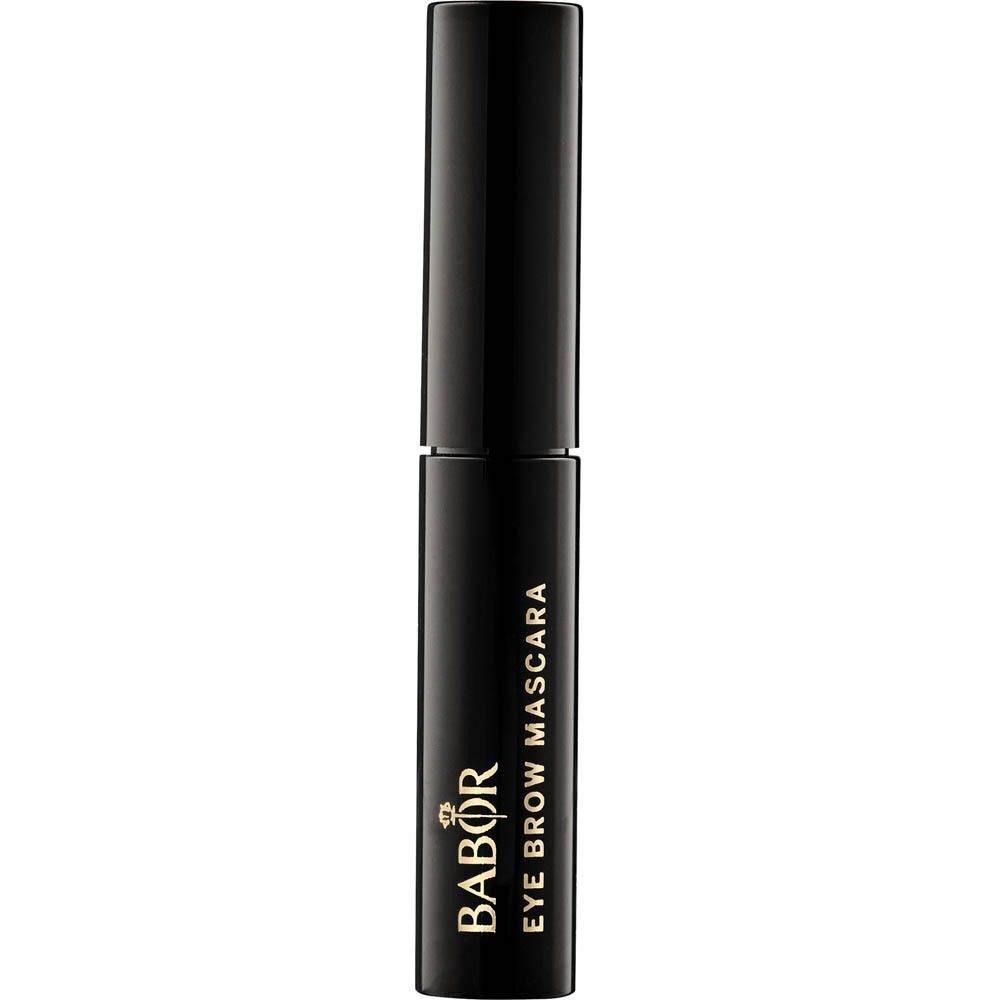 Zwarte huls voor Babor Wenkbrauwmascara met gouden belettering.