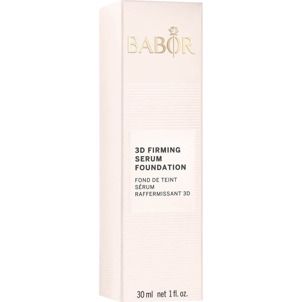 Verpakking van de Babor 3D Firming Serum Foundation met productnaam en volume.