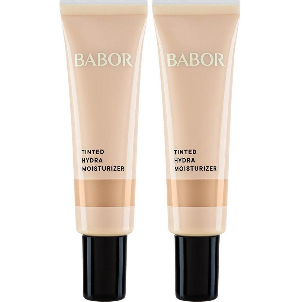 Twee Babor getinte hydraterende crèmetubes, natuurlijke tint 02.