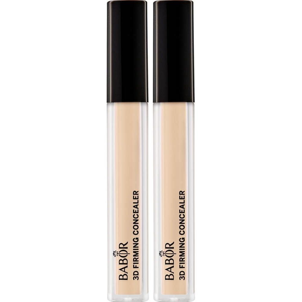 Twee Babor 3D Firming Concealer in een transparante huls met zwarte dop.