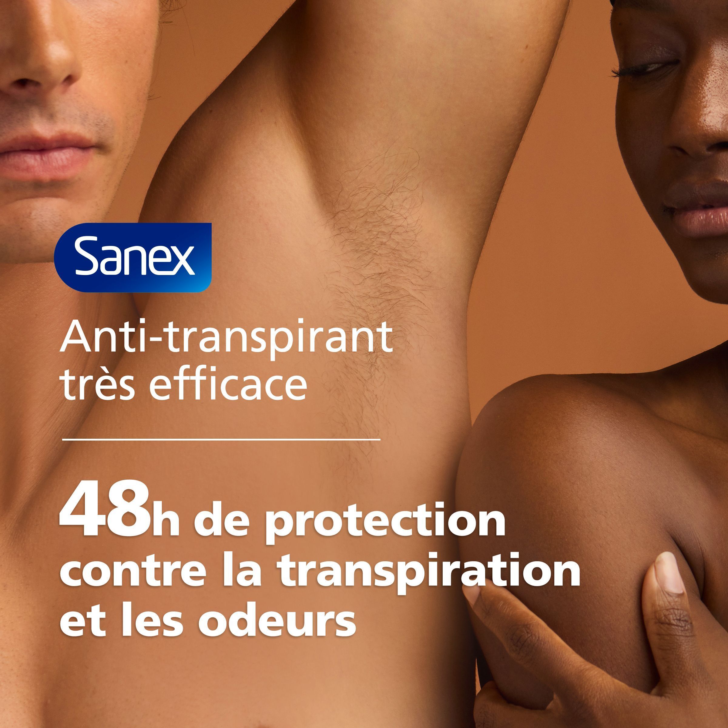 Sanex Anti-transpirant : 48h de protection contre la transpiration et les odeurs.