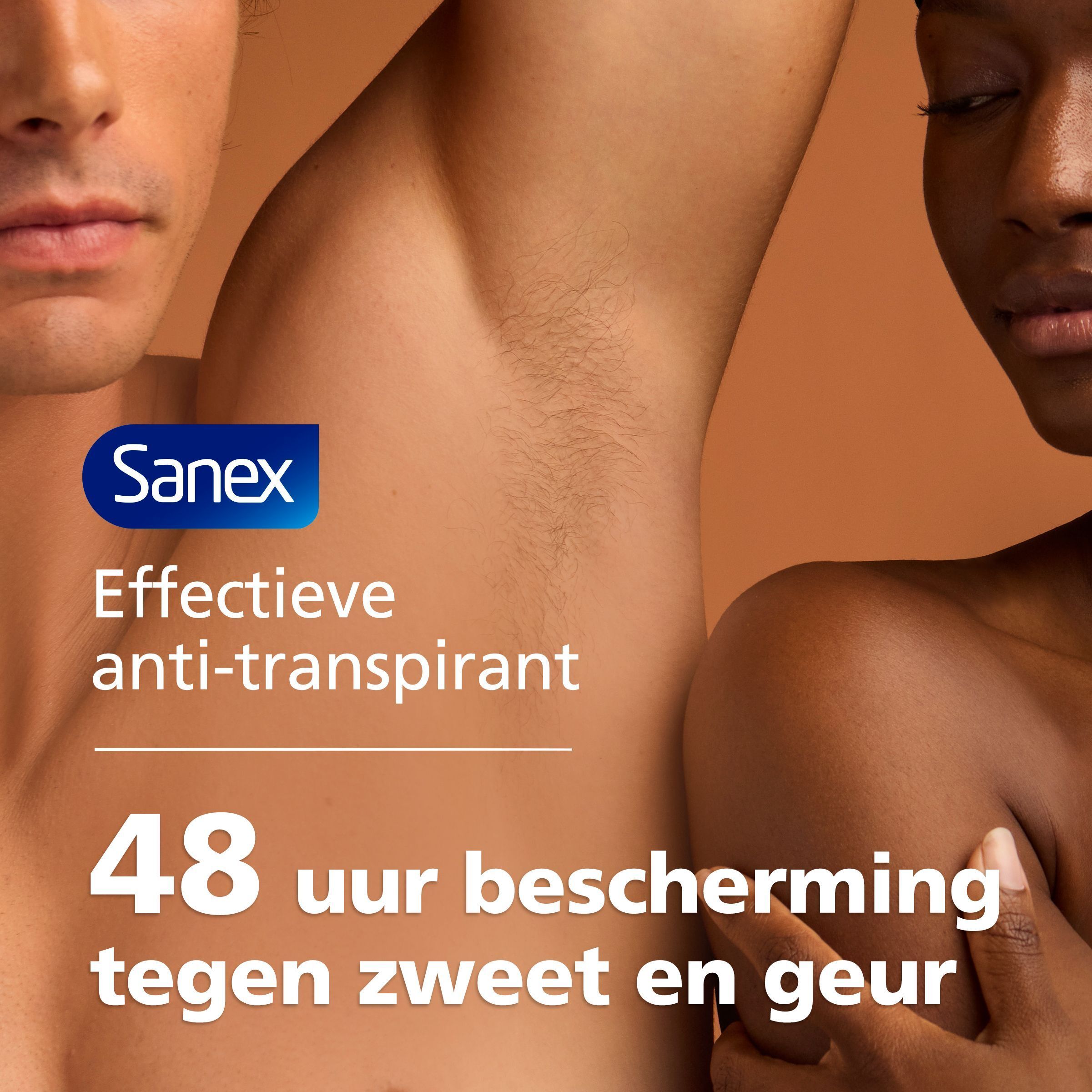 Sanex Anti-transpirant: 48 uur bescherming tegen zweet en geur.