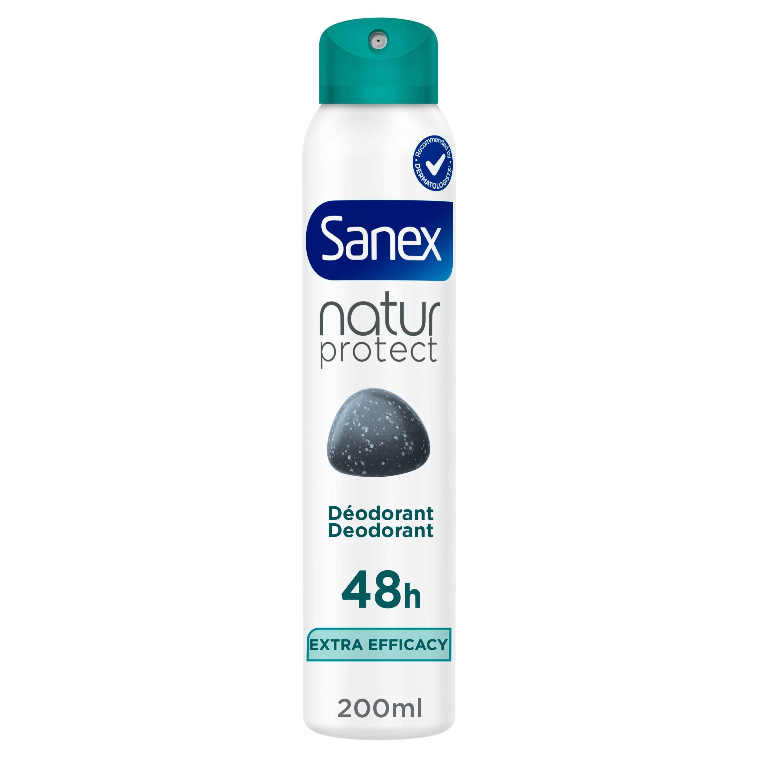 Sanex Natur Protect spray déodorant pierre d'alun, 48h, 200ml.