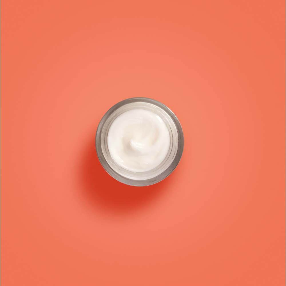 Vue de dessus d'un pot en verre avec Crème Vitamine C + Acide Ferulique Collistar.